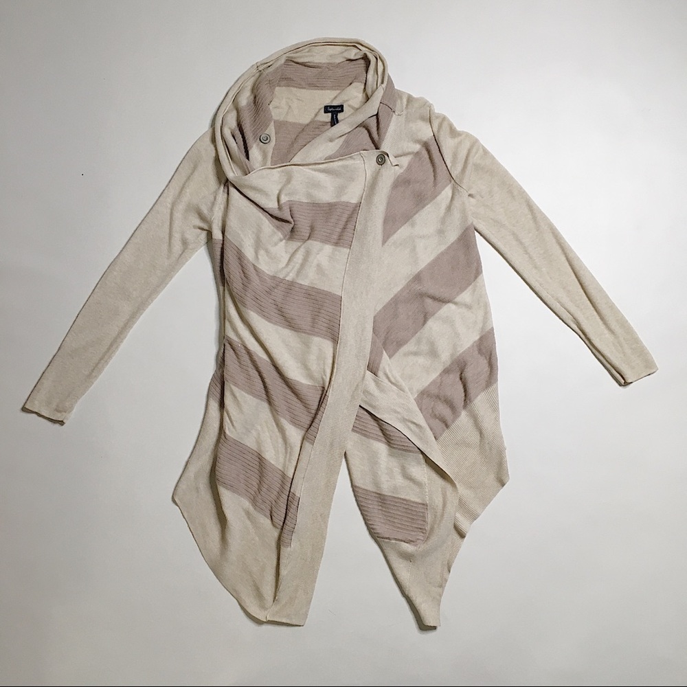 Splendid wrap sweater striped cardigan medium